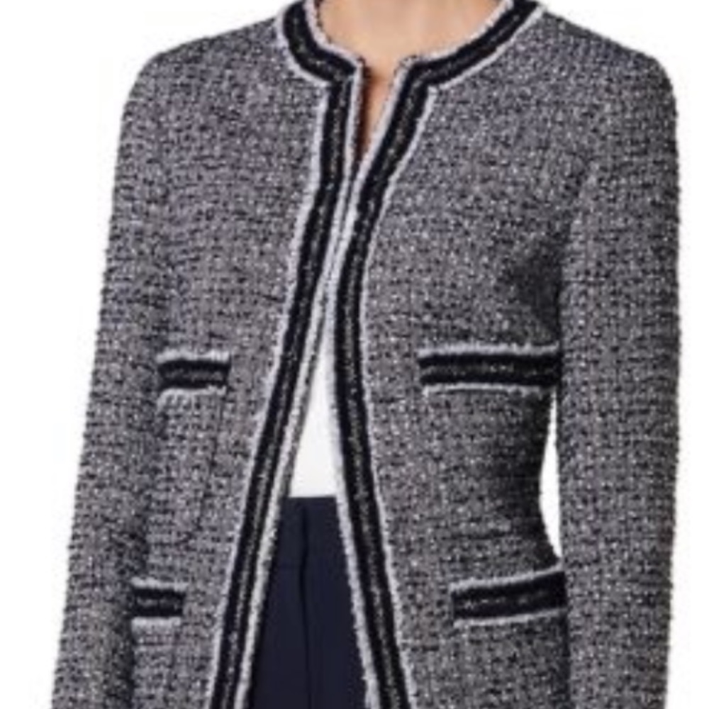 L.K. Bennett Tweed Jacket (Navy) US Size 12 (NWT)